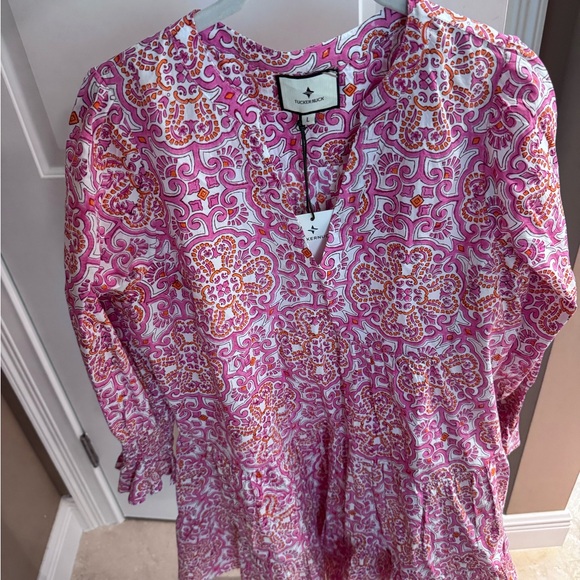 Tuckernuck Tops - Tuckernuck Pink Graphic Tunic Blouse